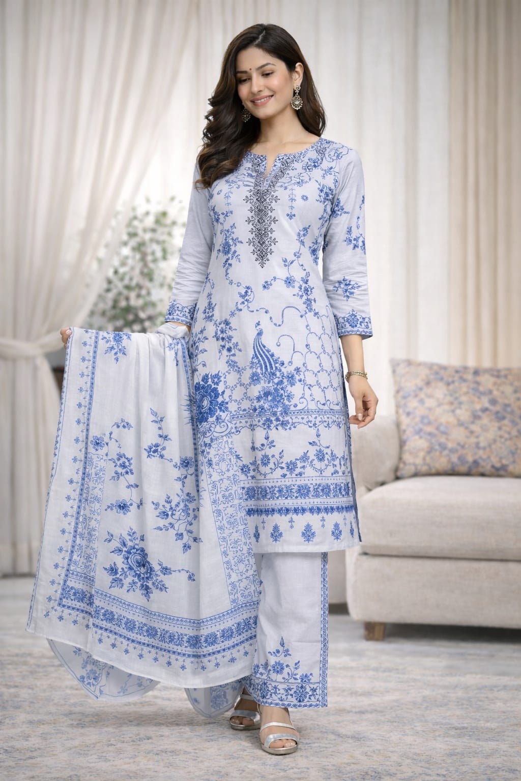 Linen stylish 3 pc suit