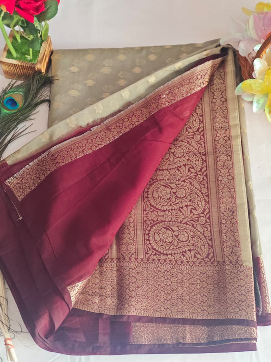 Georgette contrast border saree