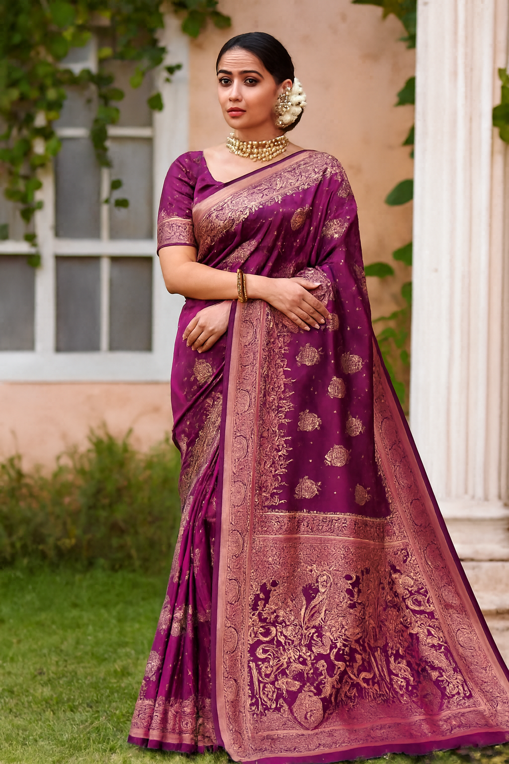 Mulberry satin silk sarees