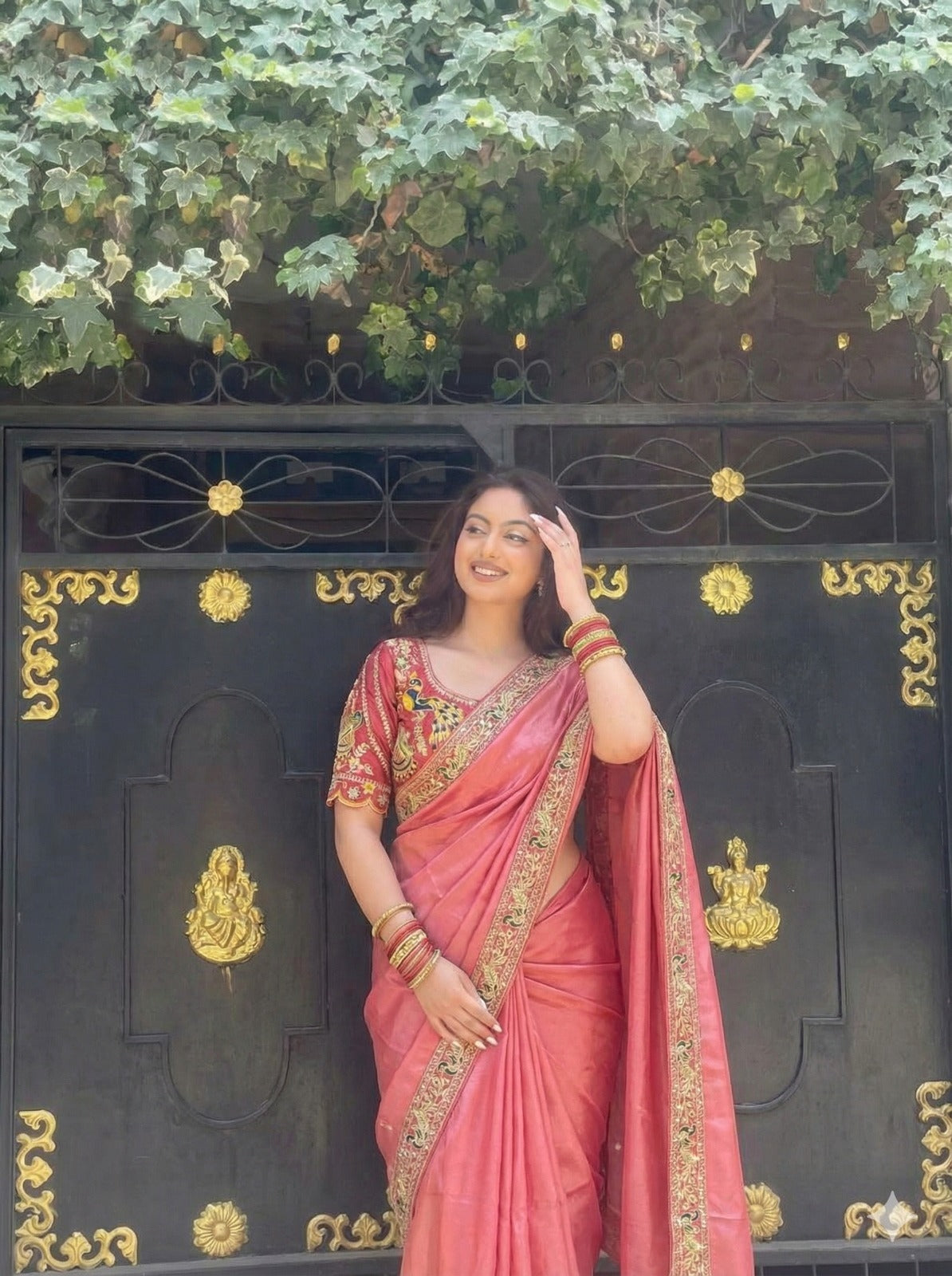 Saree with stitched blouse