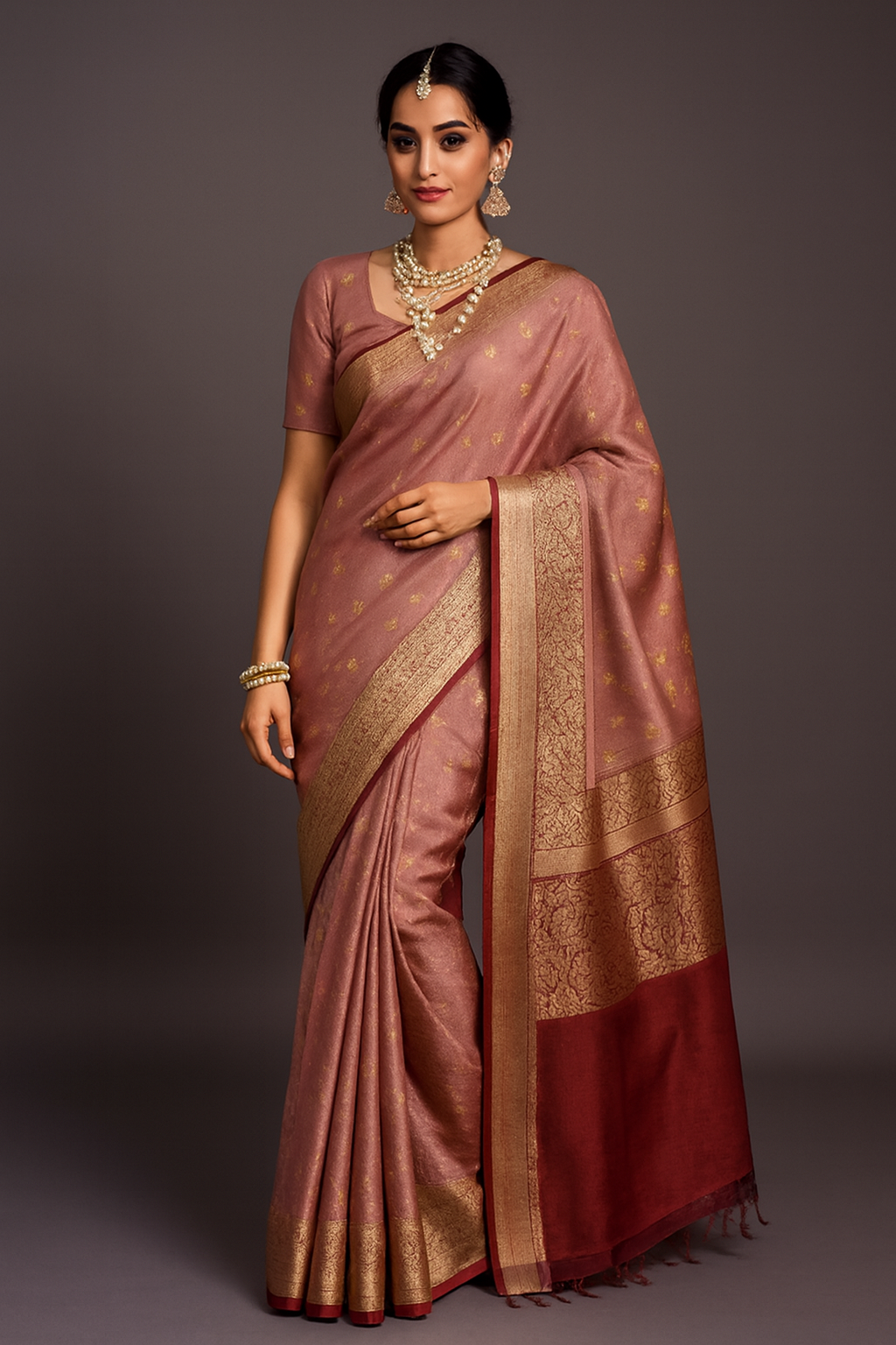 Georgette contrast border sarees