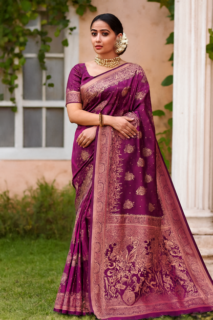Satin mulberry silk saree