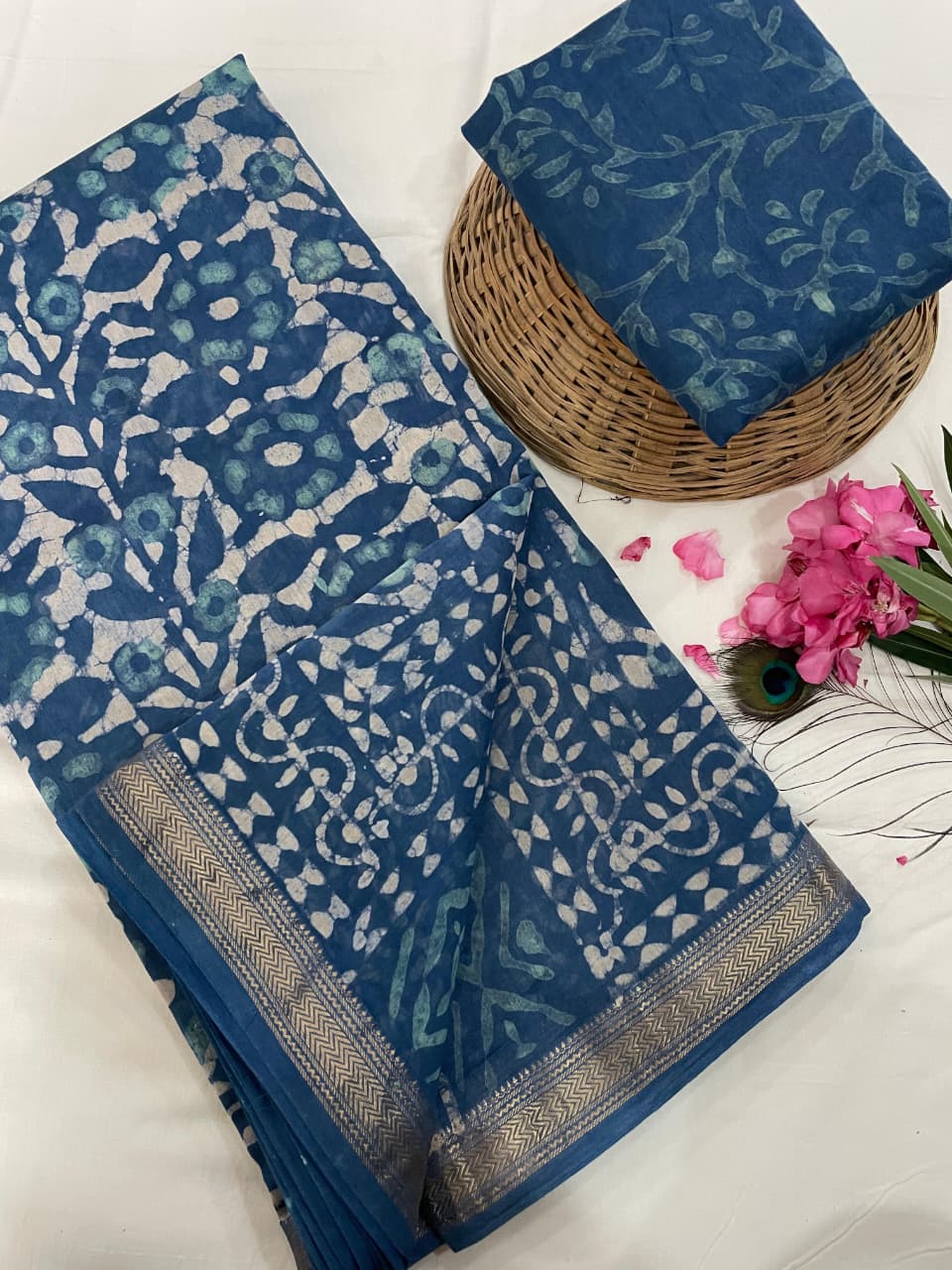 Blue saree