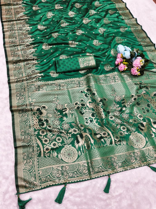 Satin mulberry silk saree