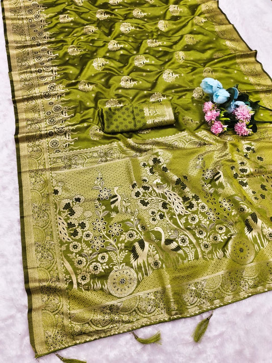 Satin mulberry silk saree