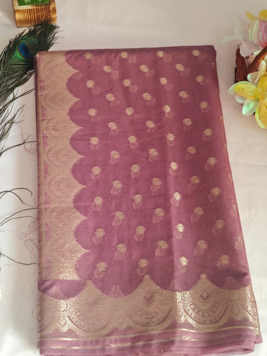 Georgette sculpt booti saree