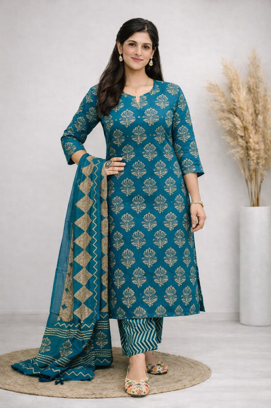 Cotton Jaipuri Suit