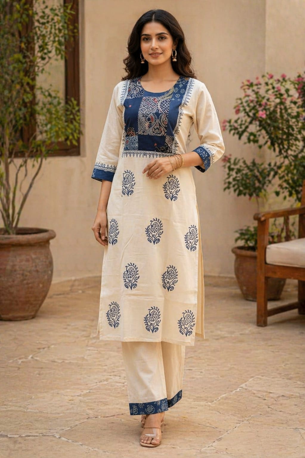 Elegant Ajrakh cotton set