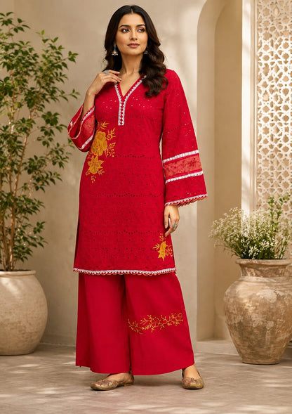 Red coord set
