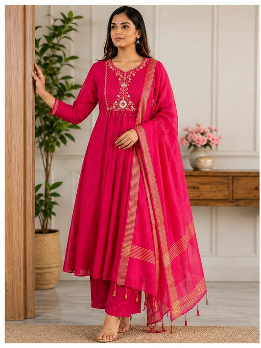 Elegant  rani party wear suit