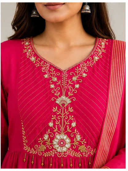 Elegant  rani party wear suit