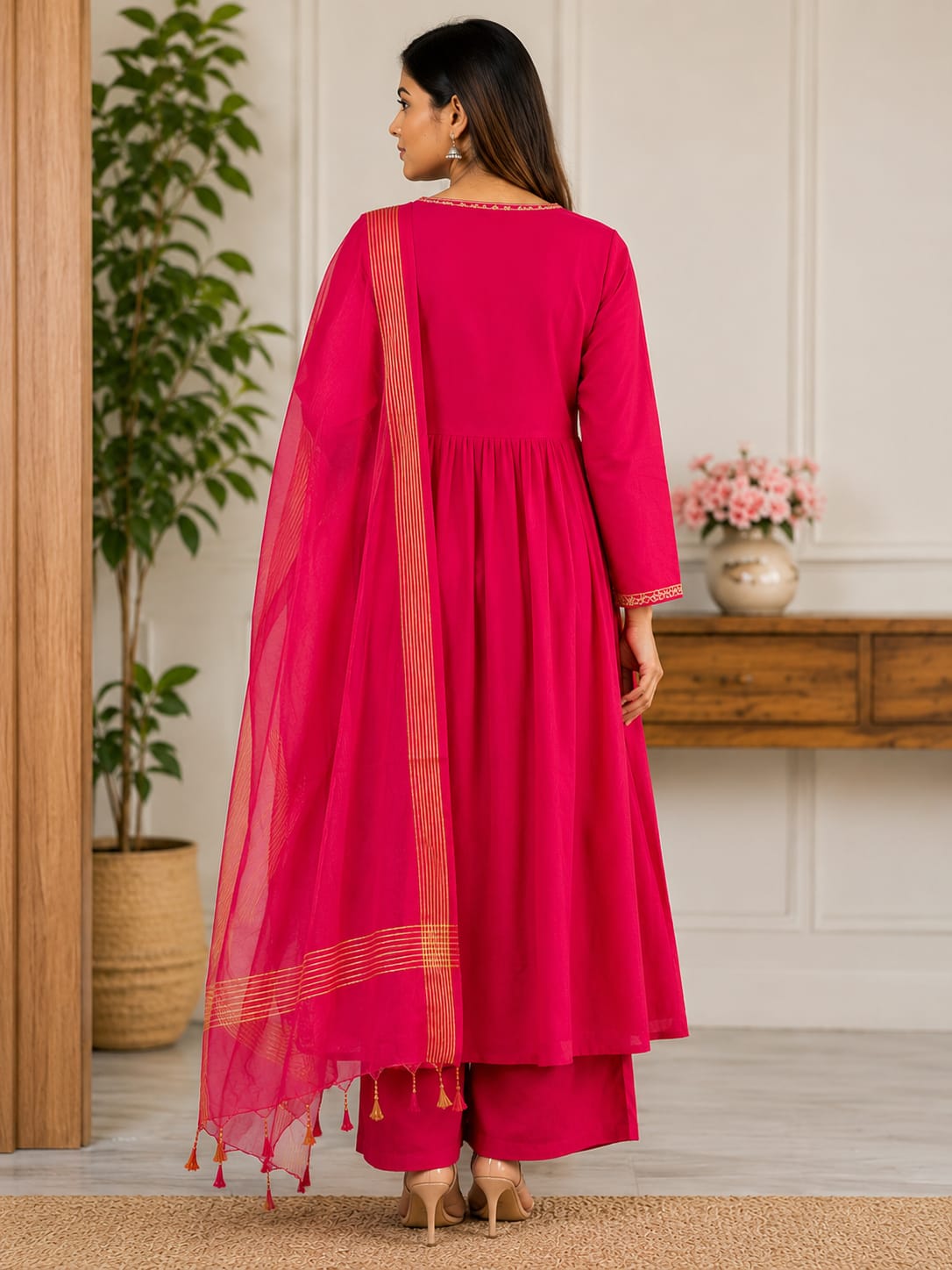 Elegant  rani party wear suit